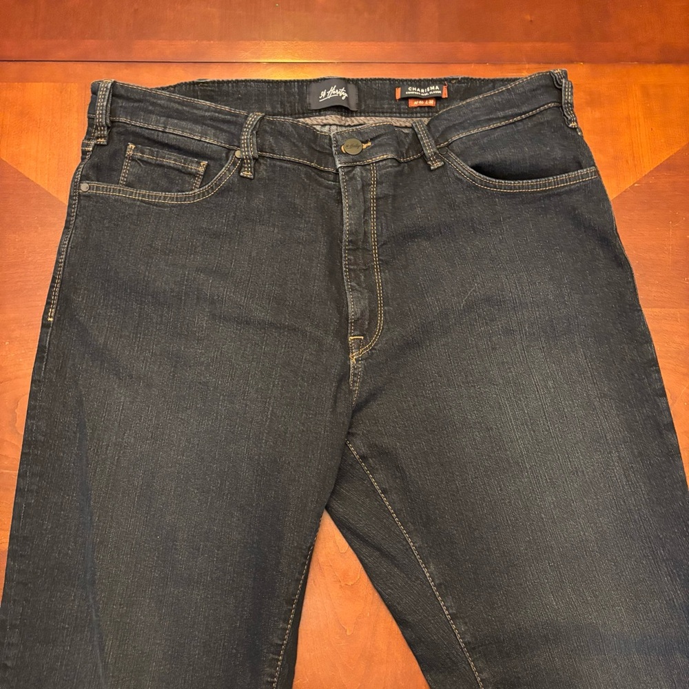 34 Heritage Charisma Comfort Rise Classic Men's Dark‎ Blue Jeans 40X32